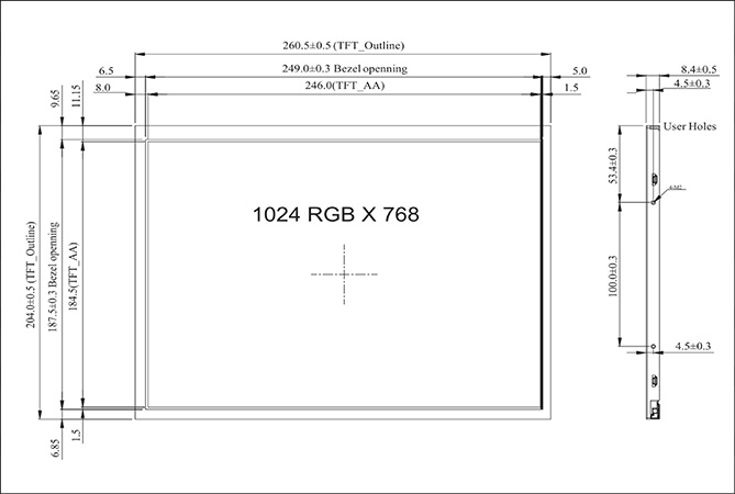12.1インチ TFTモジュール 1024(RGB)x768ドット | MT Asia株式会社
